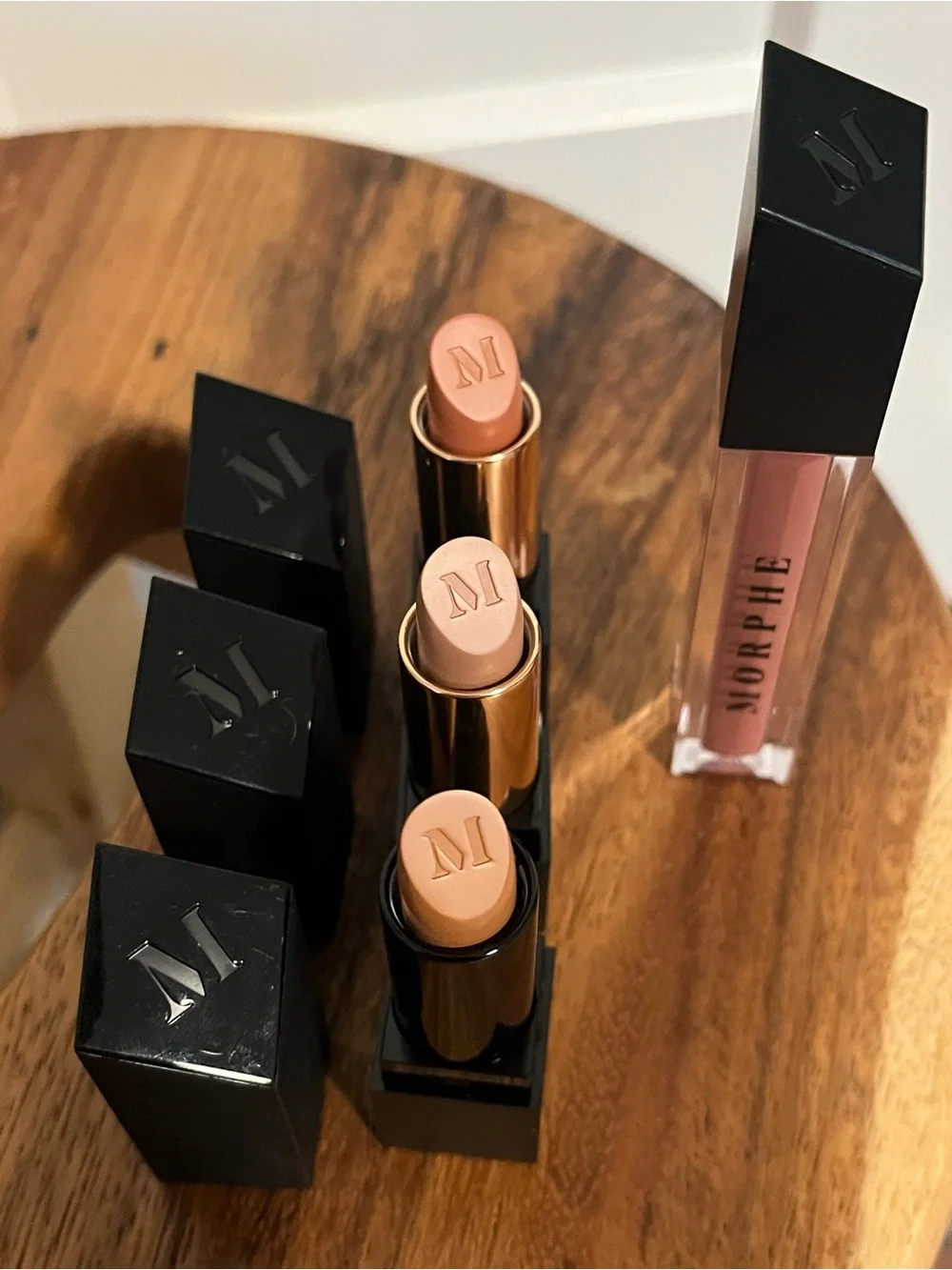 Morphe Neutral Nude Lip Trio with Matching Liquid Lipgloss